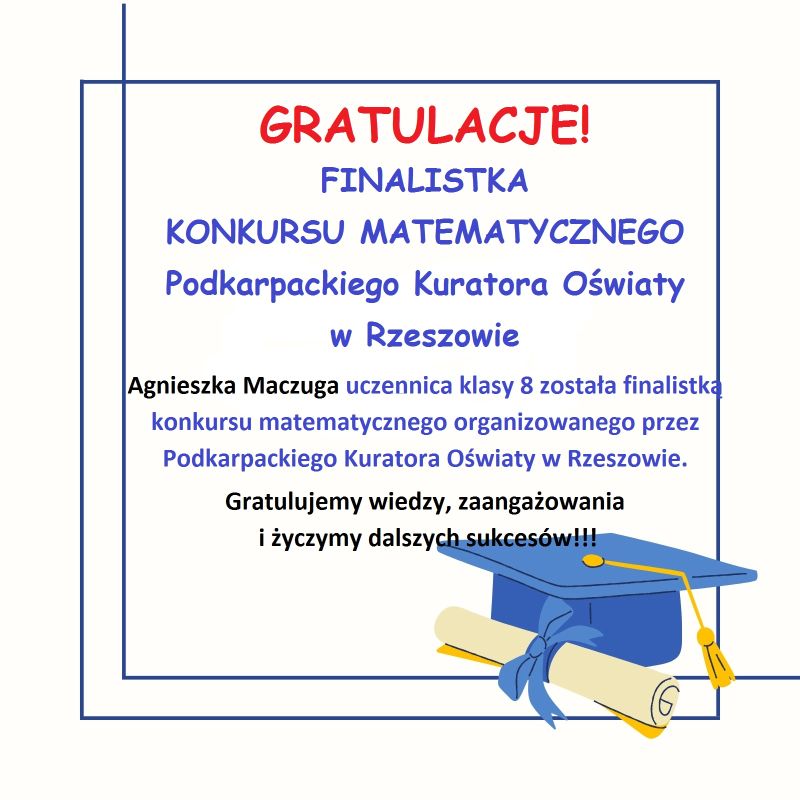 gratulacje finalistka