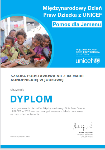 unicef dyplom